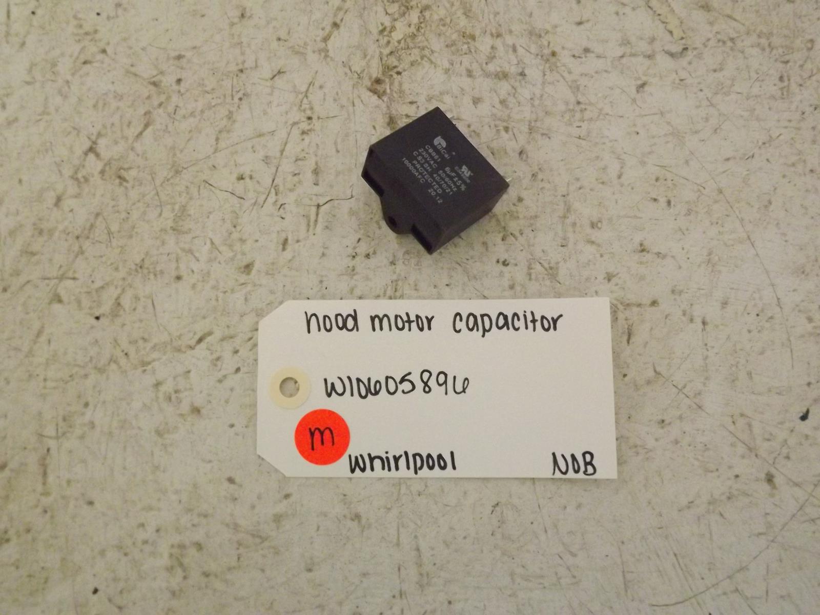 Whirlpool Microwave W10605896 Hood Motor Capacitor NOB Whirlpool Microwave W10605896 Hood Motor Capacitor NOB